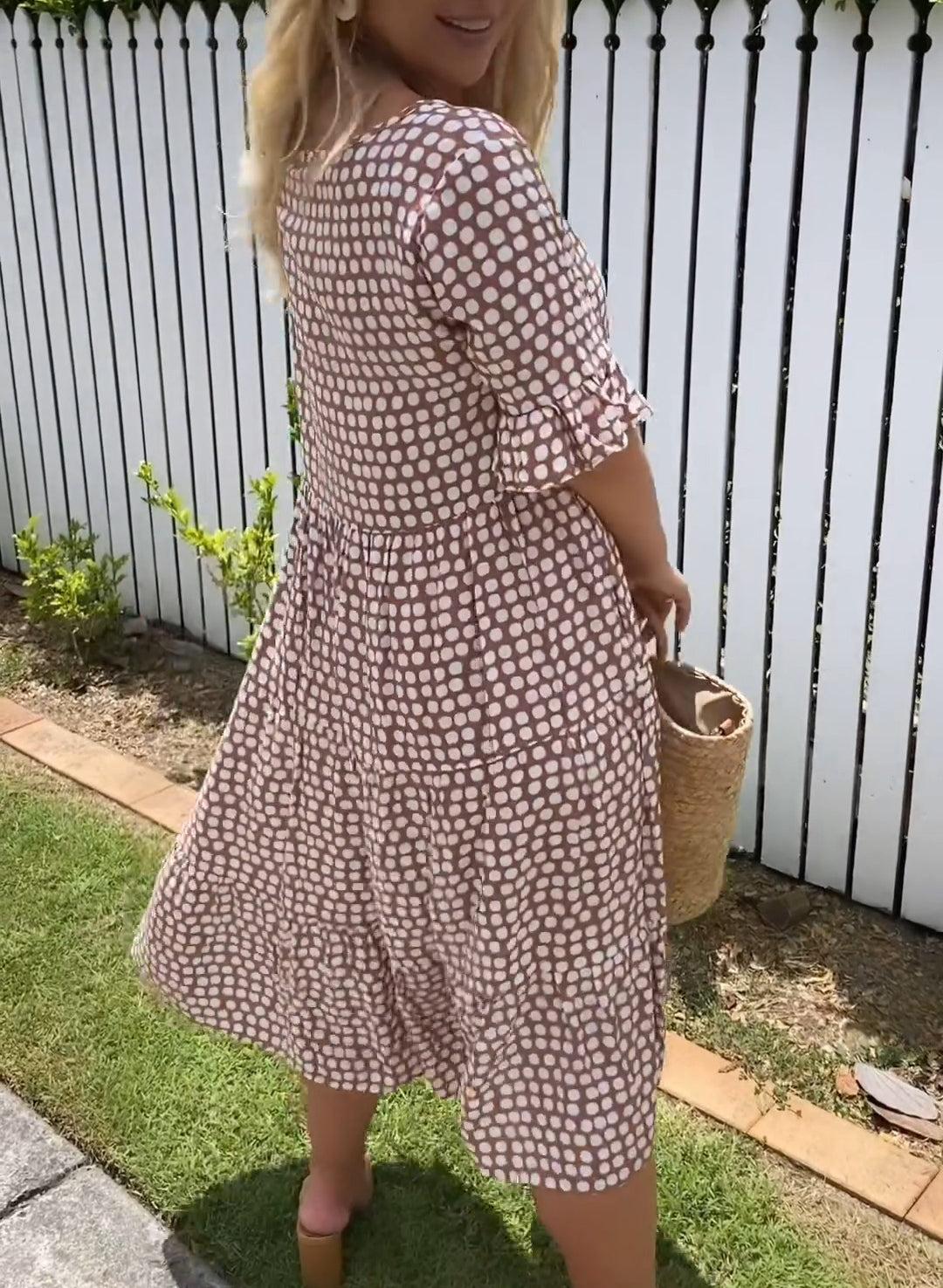 Stella - Polka Dot Midi Summer Dress