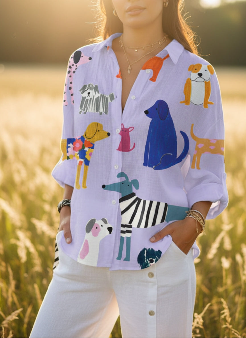 Florence | Playful Dogs Blouse