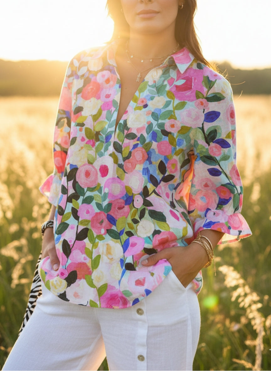 Frida | Bloom Canvas Blouse
