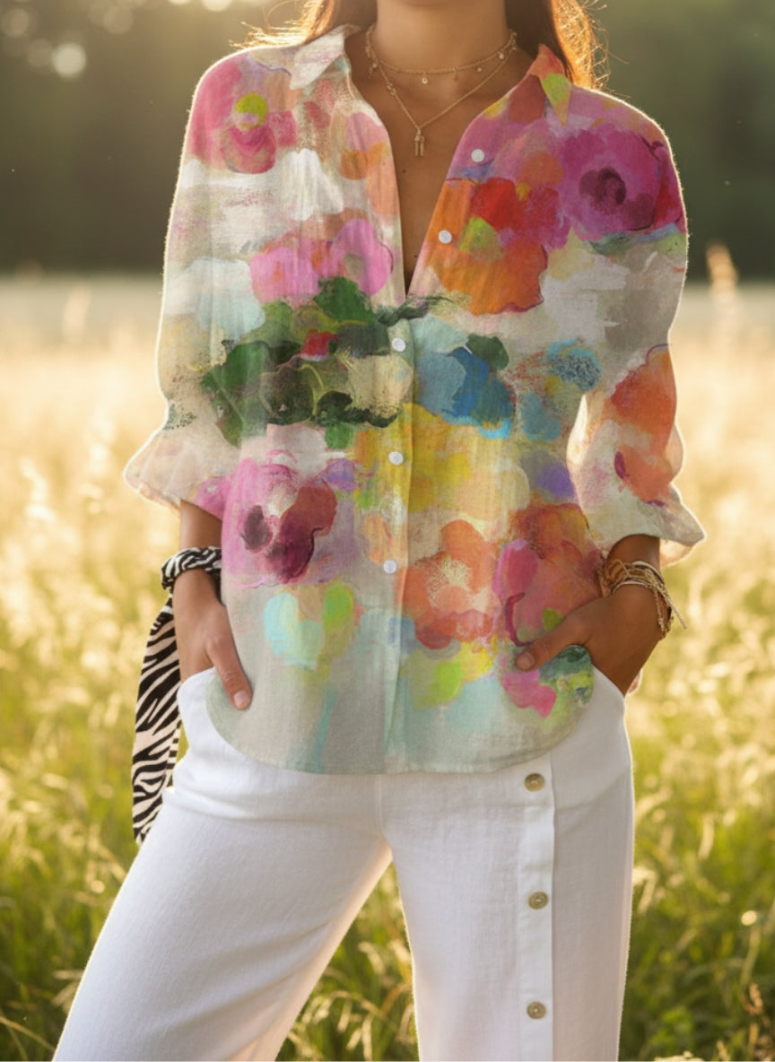 Elara | Watercolor Dreams Blouse