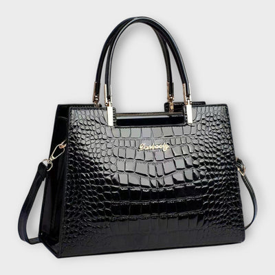 Madison - Glossy Crocodile Pattern Handbag