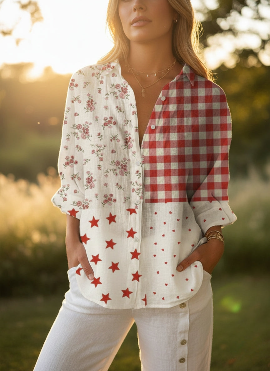 Elise | Country Patchwork Blouse