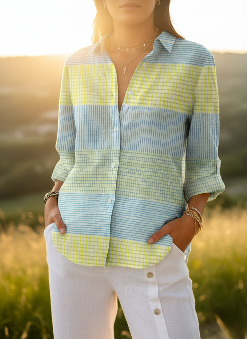 Filippa | Pastel Grid Blouse