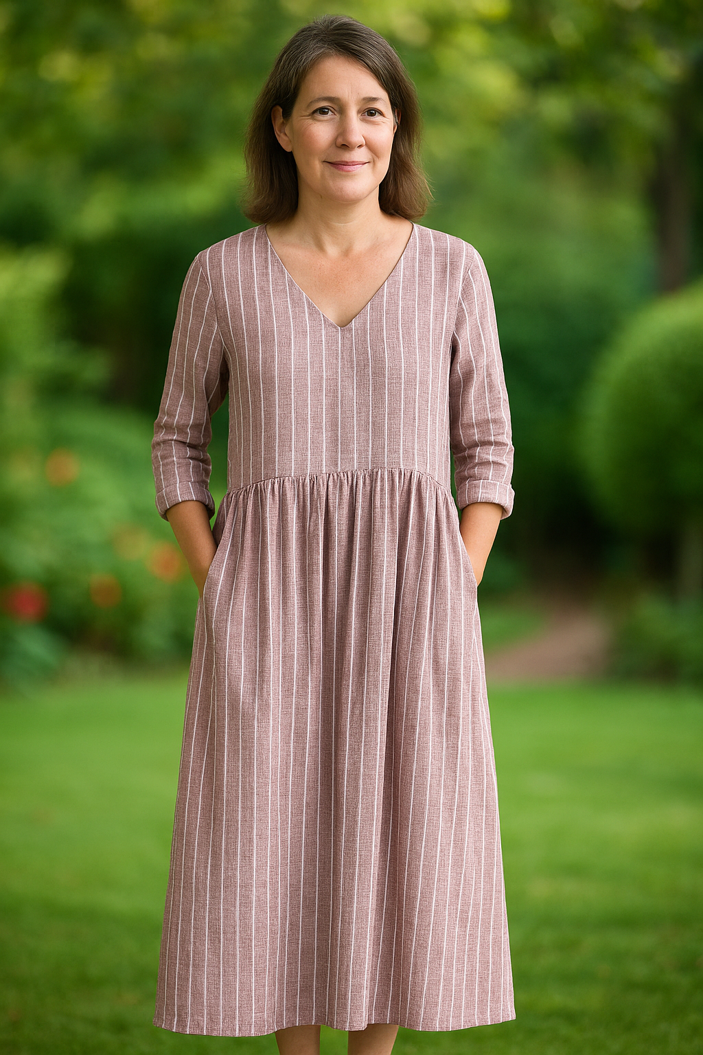 Dabria - Casual Classic Striped Dress