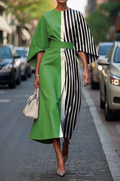 Zoraida - Stylish Batwing Sleeve Long Dress